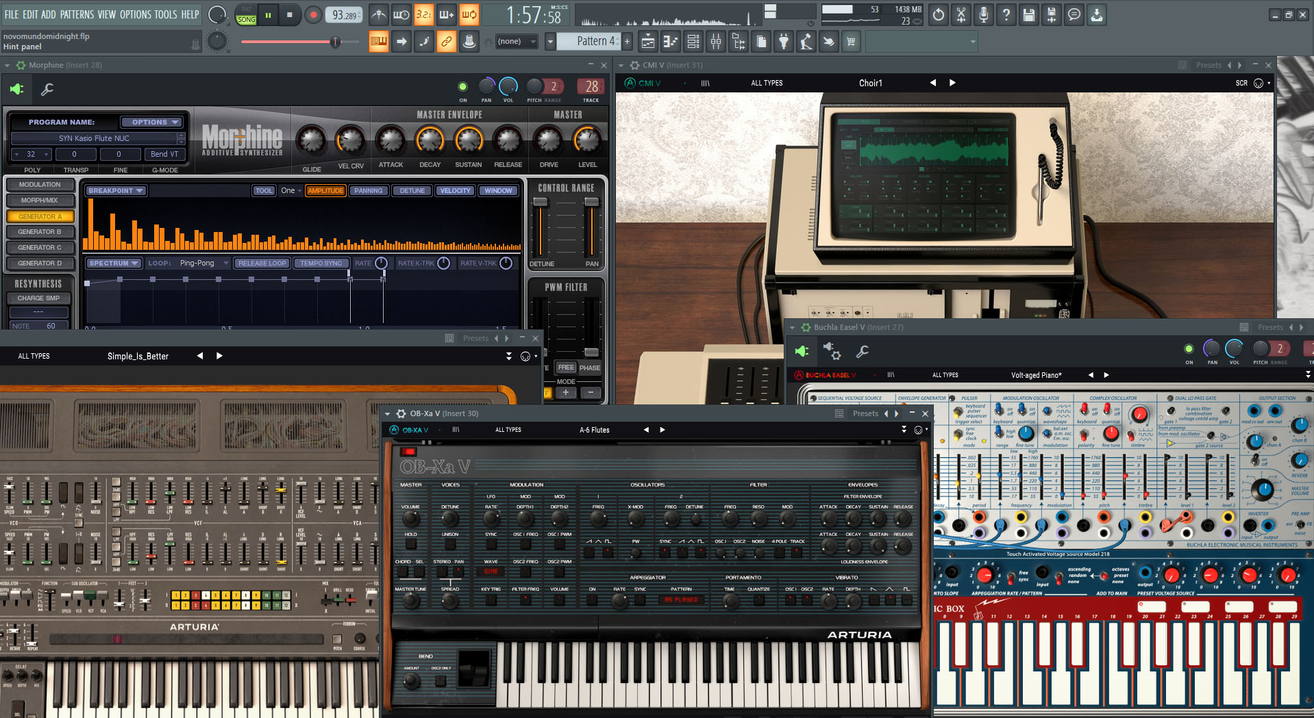 Print do Projeto no FL Studio